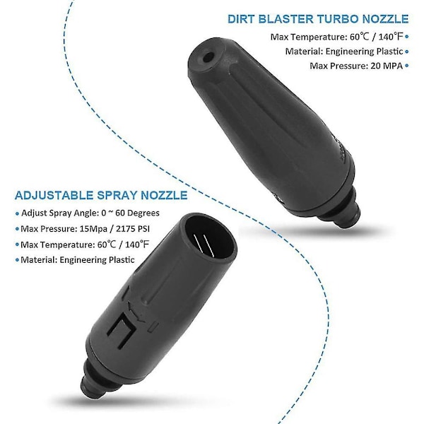 Høytrykks spydd for K2-k7, justerbar spraydyse høytrykksvasker tilbehør