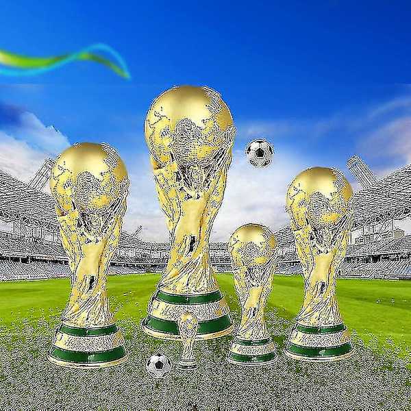 2022 VM Fodboldtrofæ Harpiks Replica Trofæ Model Fodbold Fan Souvenir Gave 13cm