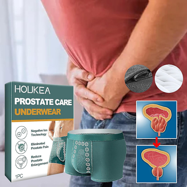Prostataterapiunderkläder, Prostatisk magnetisk terapiboxerbriefs, magnetisk terapi energiska herrbyxor 2 pcs