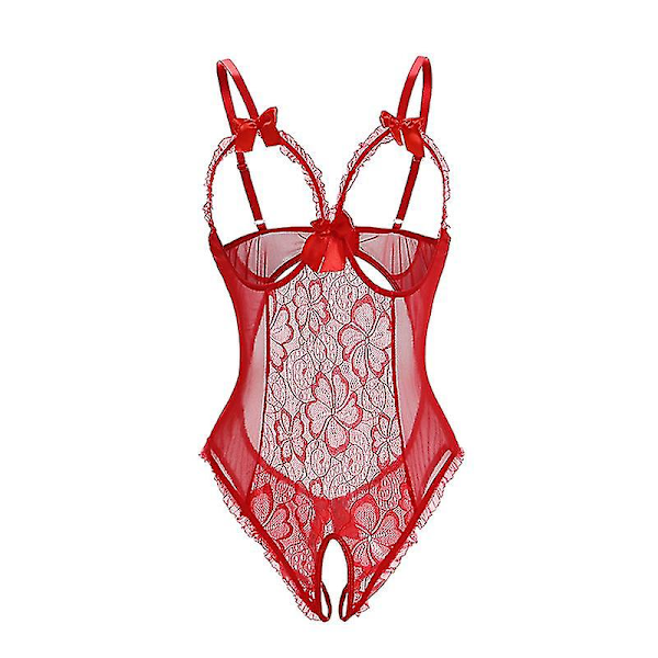 Sexy Siamese Lace Open Kvinders Sexy Lingeri - Ya red 3xl