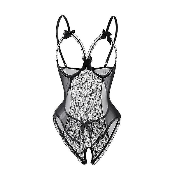 Sexig Siamese Lace Öppen Kvinnlig Sexig Lingerie - Ya black 3xl