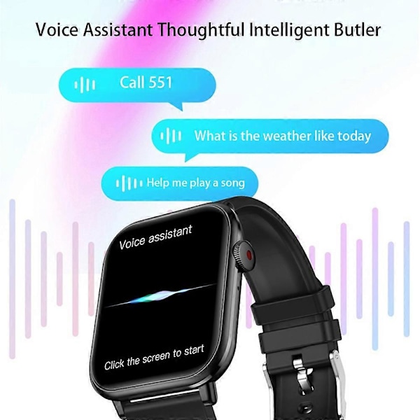 Smartwatch för Män/Kvinnor Vattentät Smartwatch Bluetooth iPhone Samsung NY golden