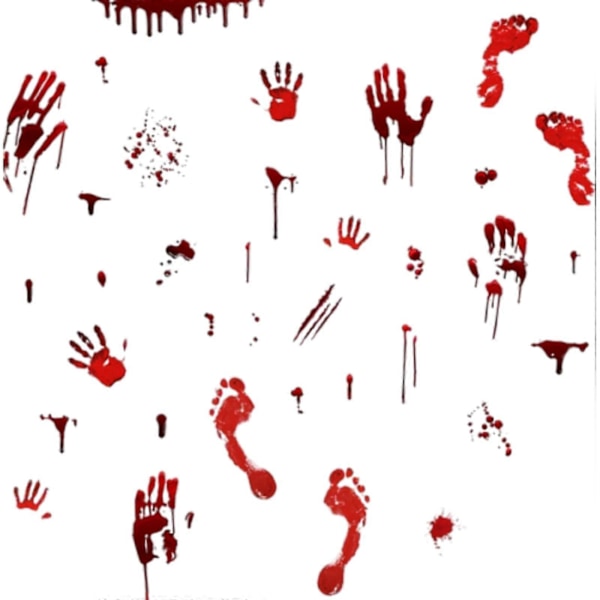 Halloween Handavtryck Fotavtryck Halloween Bakgrund Dekorativa Väggdekaler Vardagsrum Sovrum Heminredning Väggdekaler Semesterprydnader FLY7