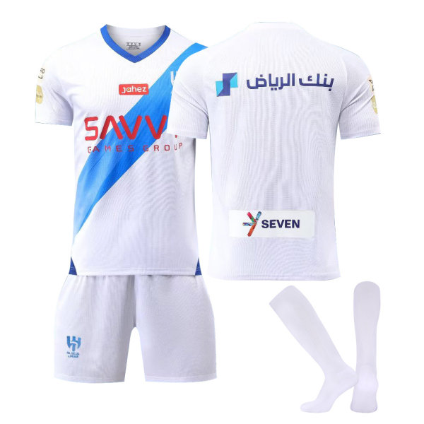 2324 Saudi League Riyadh Crescent tröja nr 10 Neymar fotbollsdräkt 2324 Crescent Away No Number + Socks 28