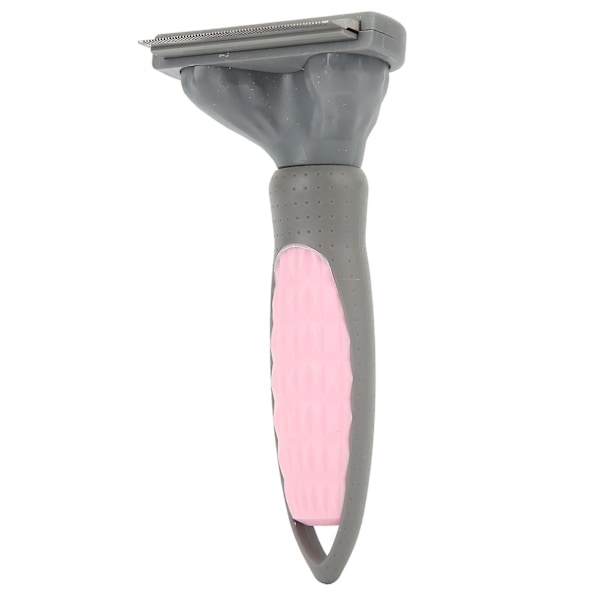 L Size 16x11cm Pink Pet Deshedding Brush with Comfortable Handle for Cats