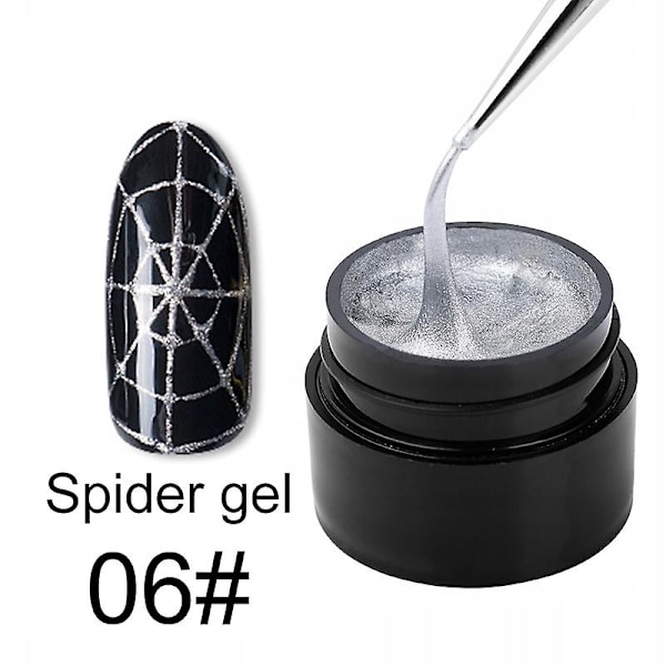 3D-maalaus Spider Nails -geeli luova lankavetokynsinauha Geelilakka Kynsien taide manikyyriin c06