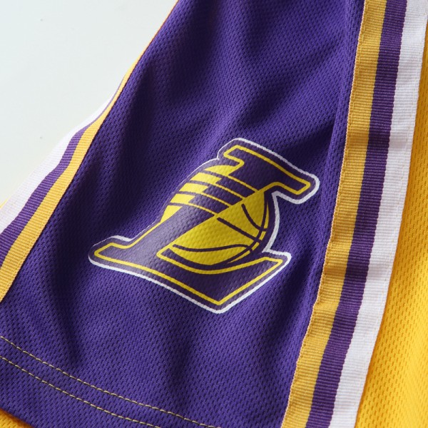 Lakers No. 23 James Jersey Broderi Set för män med rund halsad baskettröja james white M