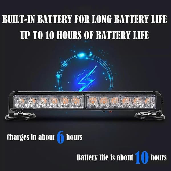 Bil Stærk Magnetisk Blitzlys, 6LED Bil Nød Bagagerums Advarselslamper red blue with remote control