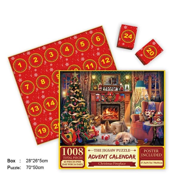 Julkalender Pussel santa claus and train