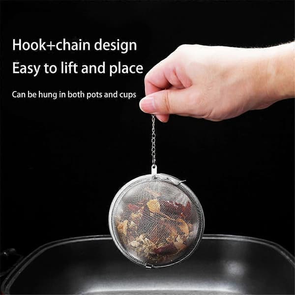 Teekugle Si-Infuser - Pakke med 5 - Rustfrit Stål Mesh Filter Urte Krydderi 5pcs