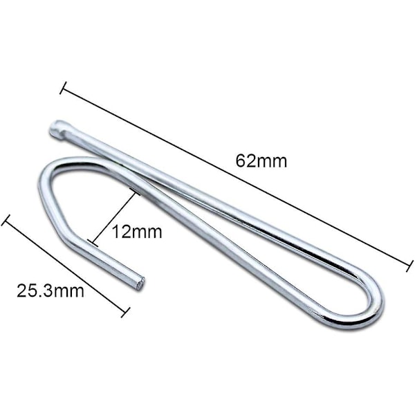 30 stk gardinkroker i metall til gardiner, dørgardiner og dusjgardiner