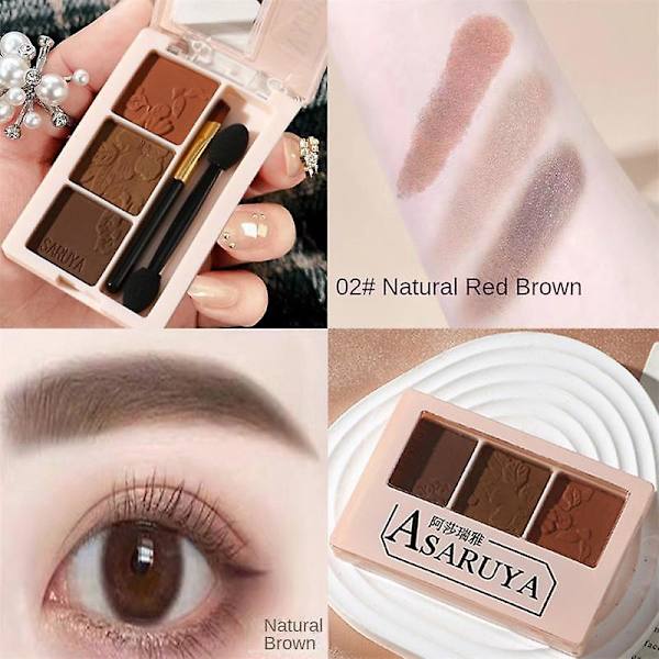 Kosmetika Makeup Vattentät Ögonbrynssmink Produkter Ögonbrynspulver Ögonbrynspulver Palett natural red brown