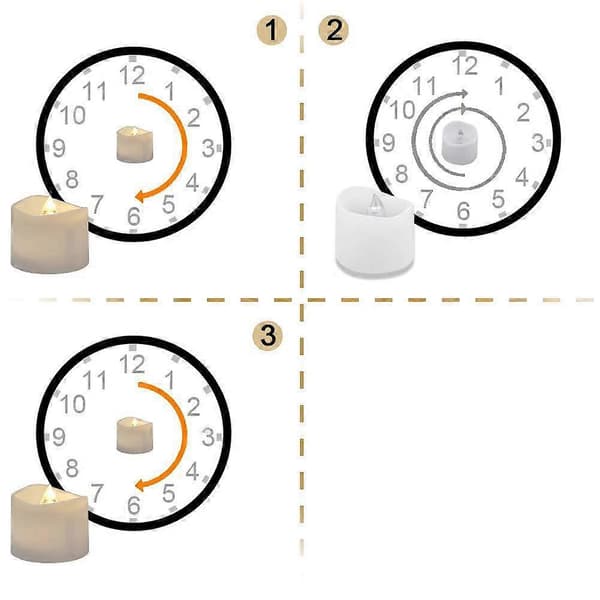 12 stk. Tidstyrte LED-lys Batteridrevne Te-lys warm white