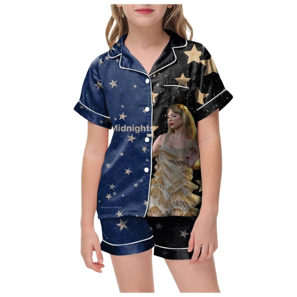 Taylor Pyjamas Kortärmad Kostym Dam Tvådelad Pyjamas Kostym Kortärmad Pyjamas Shorts Kostym Children's clothing XL
