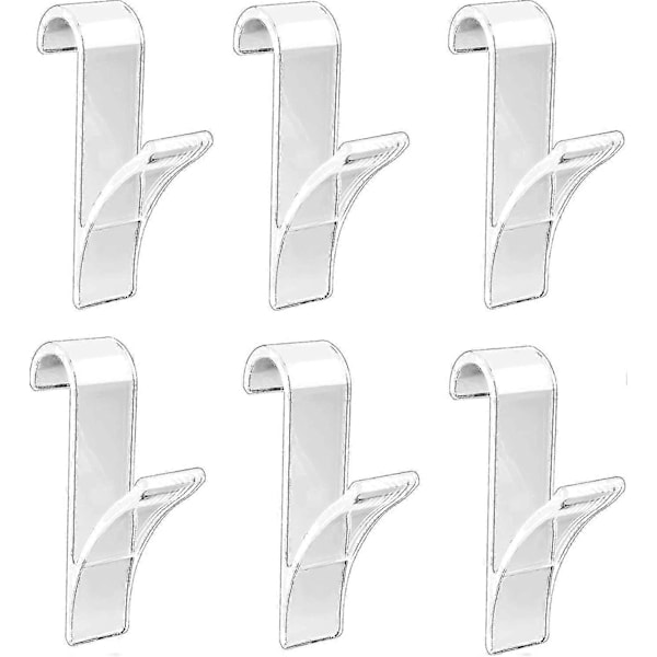 Radiator Kroker, Klar Henger for Oppvarmet Håndkle Stativ Plast Håndkle Stativ Radiator Kroker for Rørformet Bad Crook Grab (6 stk, Transparent) -z