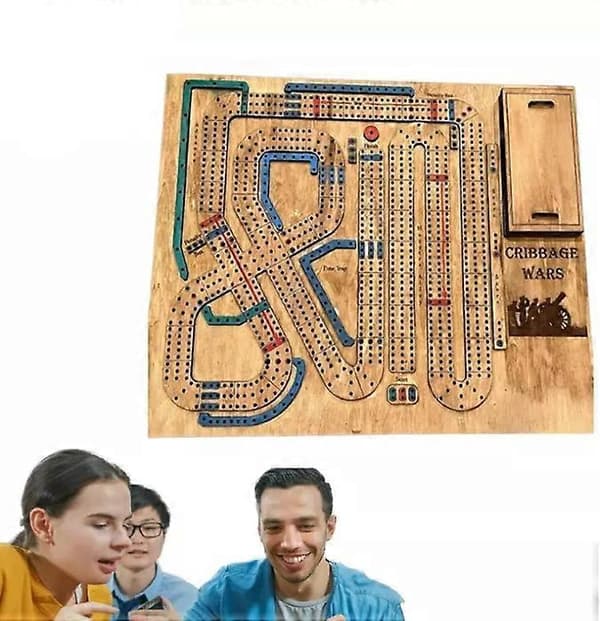 Cribbage Wars Lautapeli, 2024 uusi puinen Cribbage-lautapelisetti