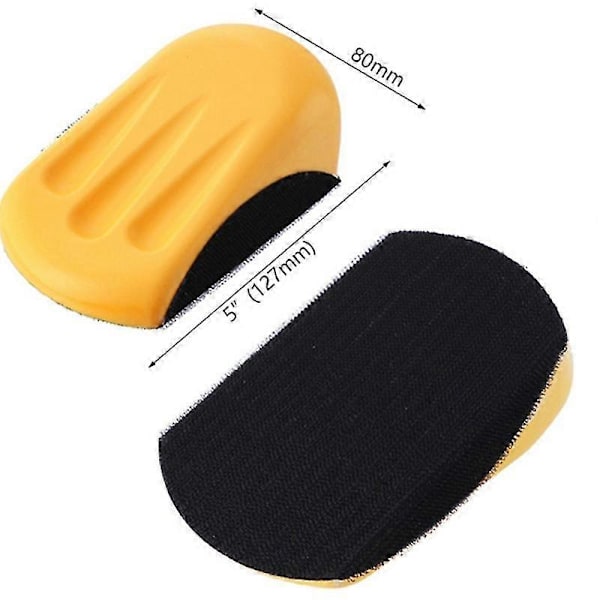 2 st 5 tum Handslipblock för Slippapper med Haken & Slinga Handdyna Poleringsdyna Slipande Verktyg