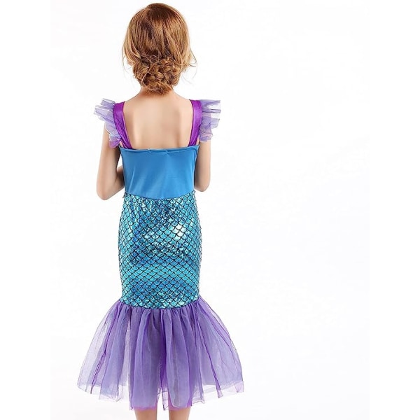 Prinsessan Ariel kostym Den lilla sjöjungfrun klä upp tjejer XL