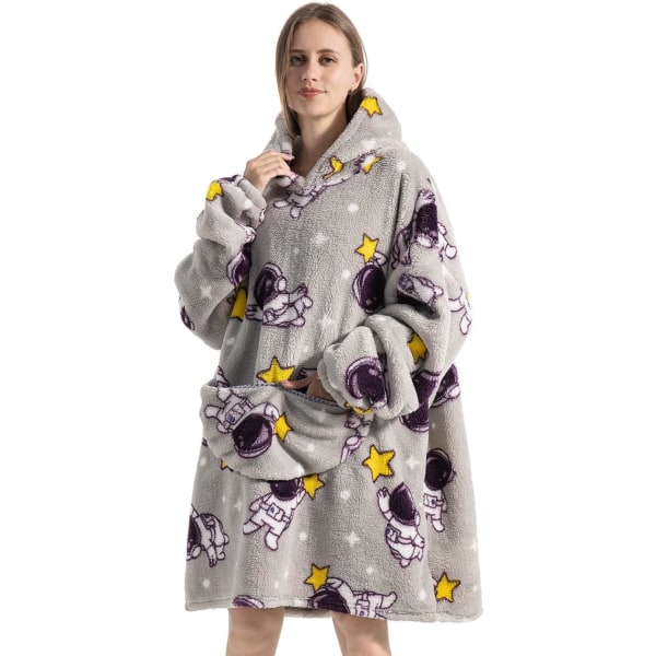 Oversized hoodiefilt för kvinnor Vuxna Oversized Wearable Hoo Astronaut