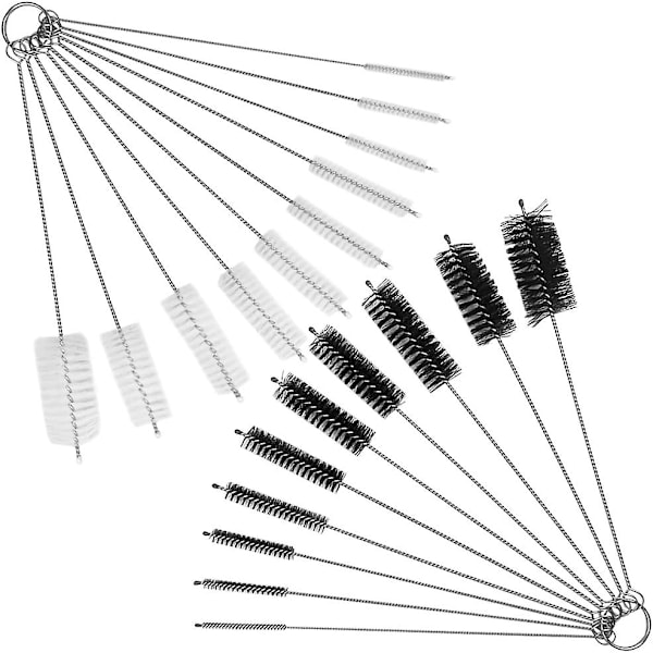 Nylon Bottle and Straw Bottle Cleaning Brush Set: Multi-Diameter Brushes