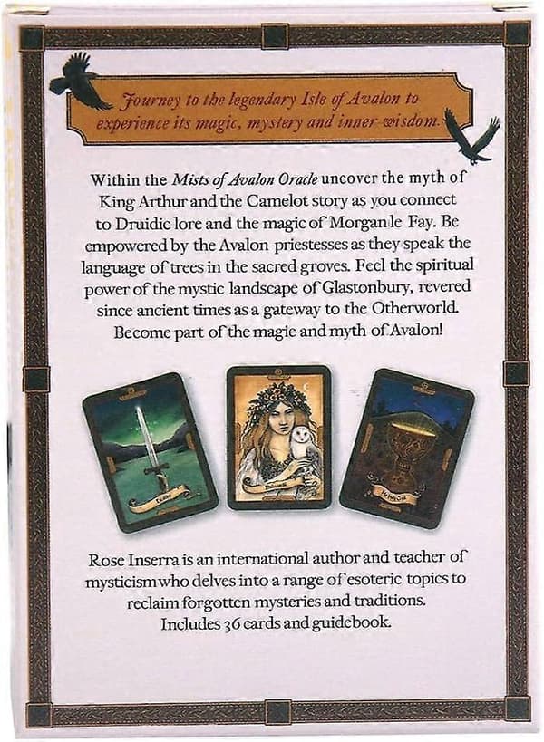 Avalonin usvat Oracle Tarot pussilla, perhepeli