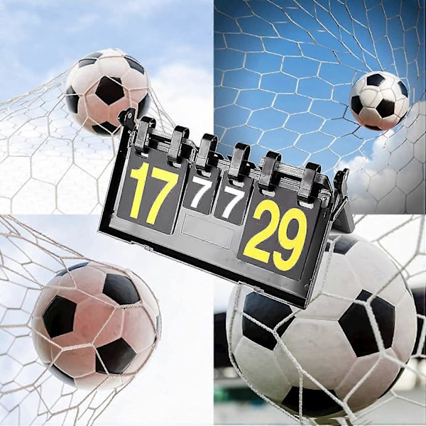 Sportresultattavla 4-siffrig Vändbar Bärbar Resultattavla för Tävling Volleyboll Badminton Bordtennis Fotboll Basketboll