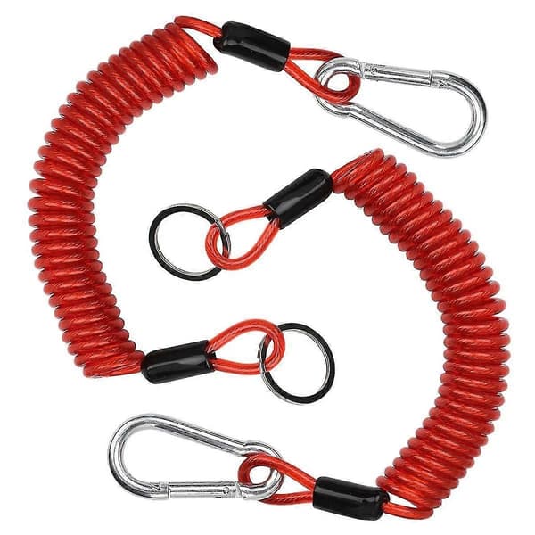 2 STK 1,8 m Brytkabel för släpvagn, säkerhetskabel med spiralfjäder för husbilar och släpvagnar
