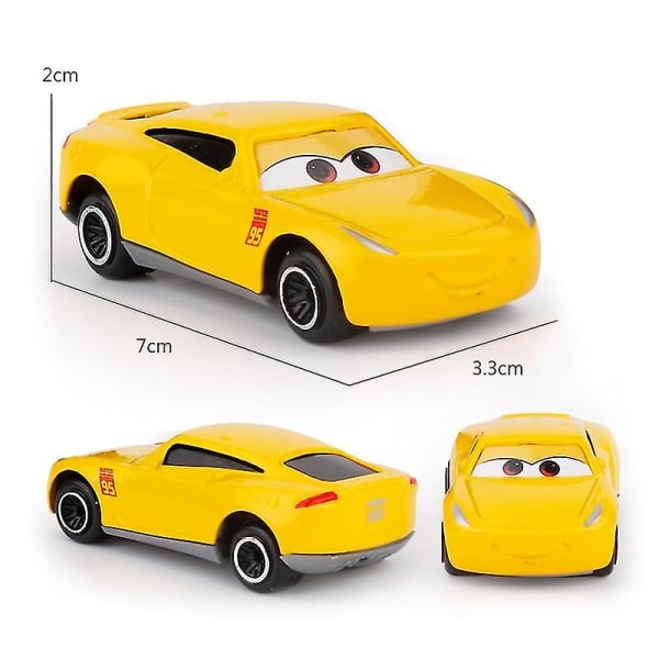 Set med 7 Disney Pixar-bilar 3 Lightning Mcqueen Jackson Storm