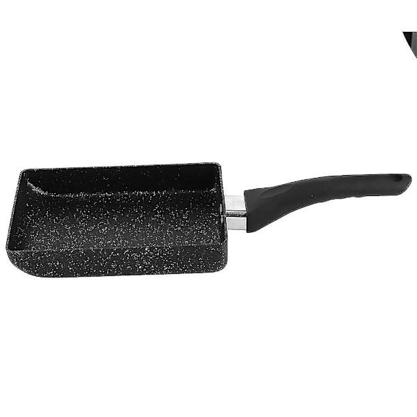 Rectangular Non-Stick Tamagoyaki Omelet Pan with Plastic Handle - Black