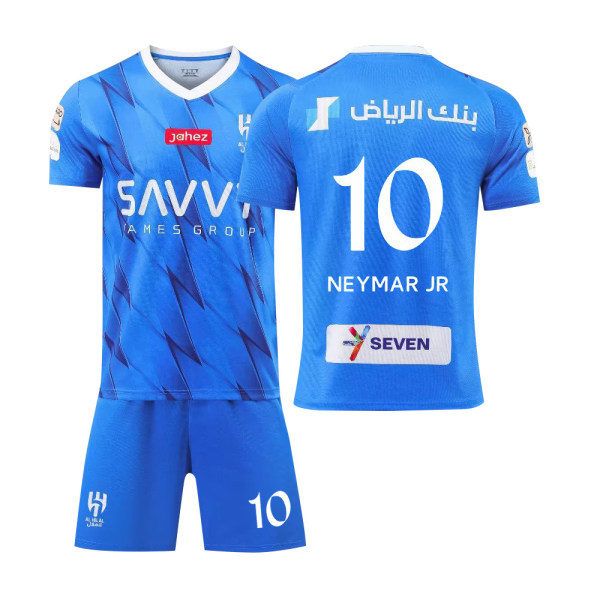 2324 Saudi League Riyadh Crescent tröja nr 10 Neymar fotbollsdräkt 2324 Crescent Home No Number + Socks 28