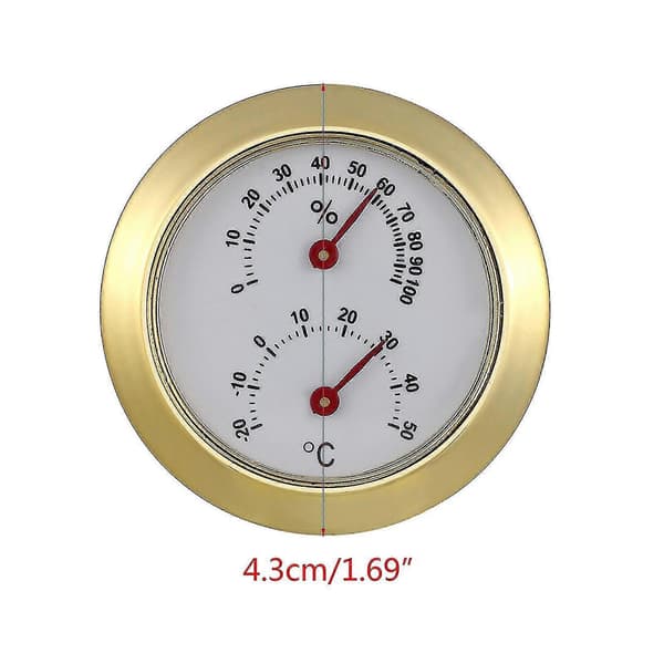 Mini Rund Digital Hygrometer Termometer Temperatur Luftfugtighedsmåler Måler