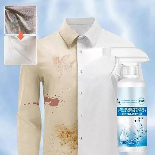 Sowhathow Tøjplettes fjerner, Kraftfuld Pletfjerner Tøj Tørrens Spray 1pc