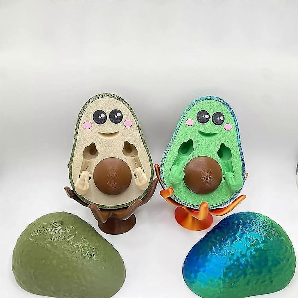 3D-printet FCK-You-Cado, 3D-printet Dårlig Avocado, Printet Midtfinger-Statue dark green