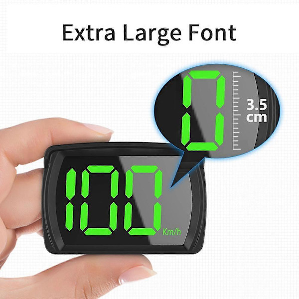 KMH Biltilbehør GPS Digital Head-Up Display Stor Skrift Hastighedsmåler Bil HUD 2,8 Tommer Til Bil Lastbil Bus Plug and Play
