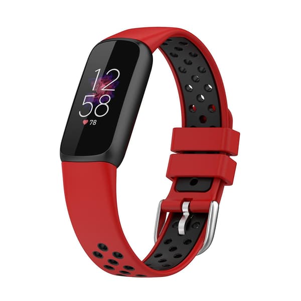 Silikonreim til Fitbit Luxe red black