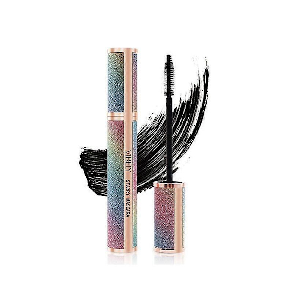 8g Svart Flytande 4D Silkefiber Mascara Vattentät Snabbtorkande Långvarig Lockande Förlängning Fantastisk Stora Ögon Mascara Kvinnlig Makeup