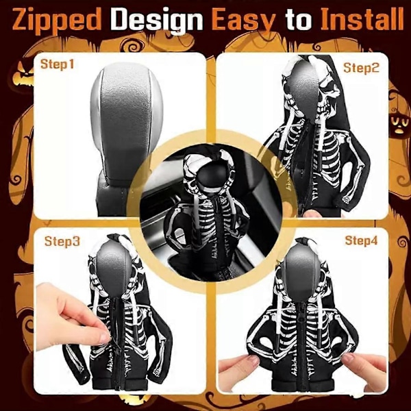 Halloween Skelet Gearshift Hoodie, Universal Hoodie Gearshift Cover regular style