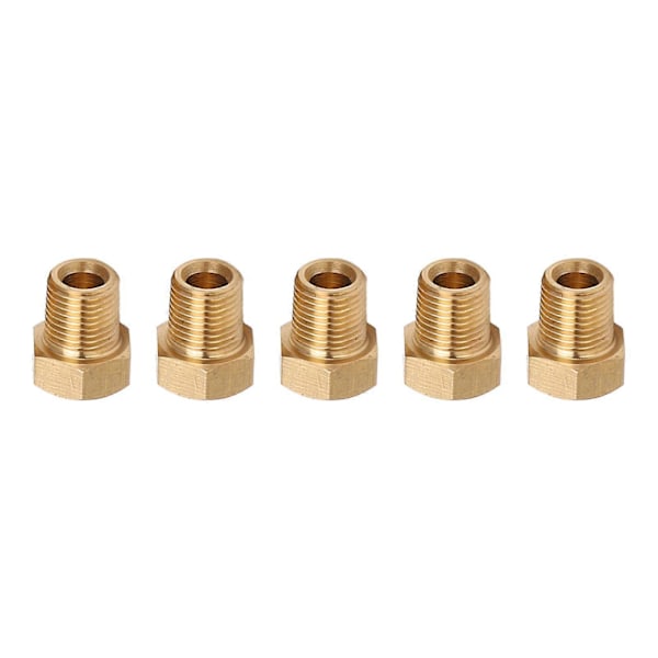 Kiinteä messinki kuusiokoloinen tulppa 1/8 NPT uroskierteellä autoon - 5 kpl setti, korroosionkestävä ja universaali muotoilu