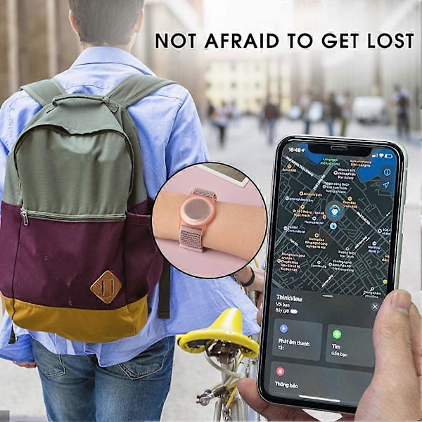 2 stk. Armbånd til AirTag Anti-Lost Anti-Scratch Silikonetui Prot a12