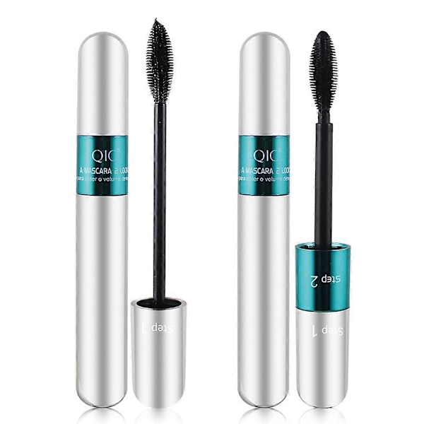 2x Vandfast Hurtigtørrende Mascara til Krøllede og Forlængede Vipper - Makeup Øjenvipper Mascara