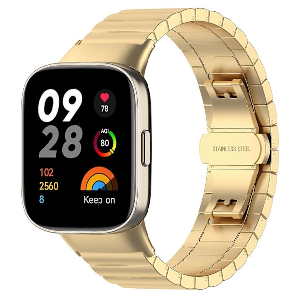 Armband Ny Enkel Installation Bärbar Lätt Och Andningsbar Metall För Redmi Watch3 Armband 02 gold
