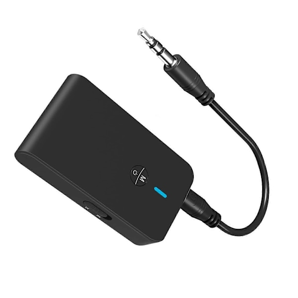 Bluetooth 5.0 Sender og Mottaker, 3-i-1 Trådløs Bluetooth-adapter, 3,5 mm Bluetooth Lydadapter (svart)