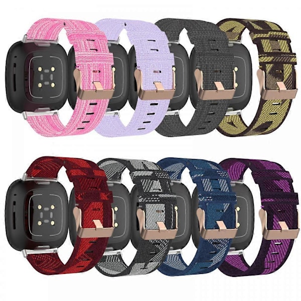 Andningsbart Armband för Fitbit Versa4 Ersättningsarmband för Smartwatch Armband Bärbart red