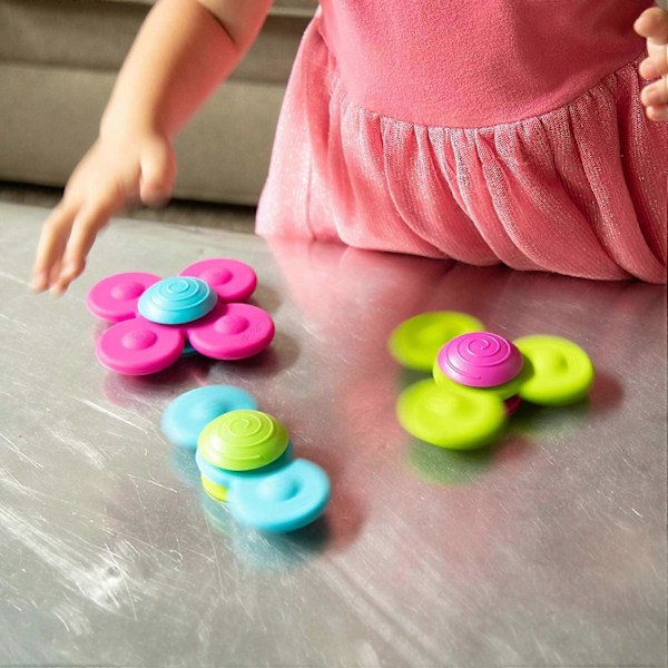 Fidget Spinners Sugkoppar Whirly Hand Spinner Fingertopp Multi Färg Barn Leksak, Snurrande Topp
