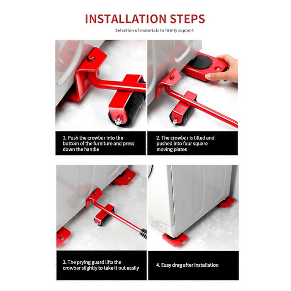 Sherum Mr. Hercules, Libiyi Mr. Hercules, Dotmalls Raskaiden Huonekalujen Nostin red set