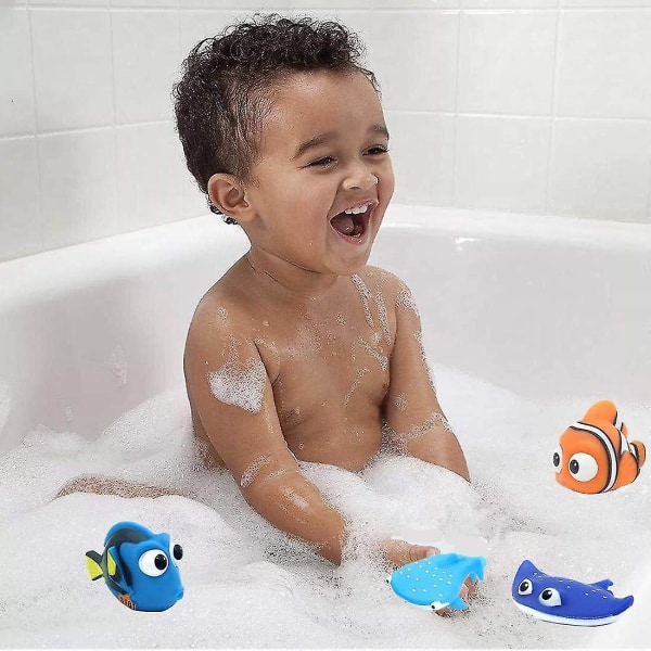 Glada barns badleksaker Undervattensberättelse Baby vattenjetbadvattenleksaker (4st) snngv
