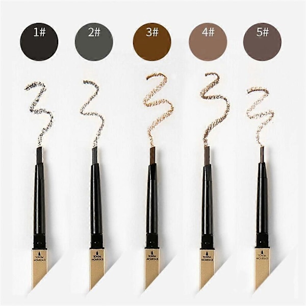 LAMEILA Øjenbrynblyant Naturlig Varig Vandfast Øjenbryn Pen Ultra-fin Tredimensionel Ikke-smudsende Øjenbryn Pen Kosmetik 05 grey brown