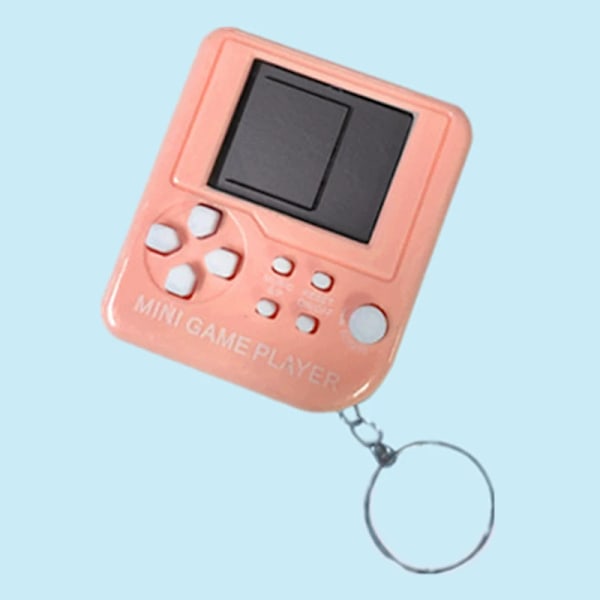 Kädessä pidettävä mini elektroninen pelikonsoli Tetris-pelikonsoli nostalginen dekompressiolelu luova lahja avaimenperä macaron powder