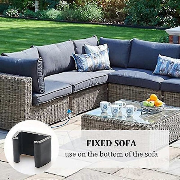 10 stk. Terrasse Møbelklips, Fletmøbelklips, Sofa Klips til Terrassehave Flettet Rattan, 5,25 cm 5.25cm