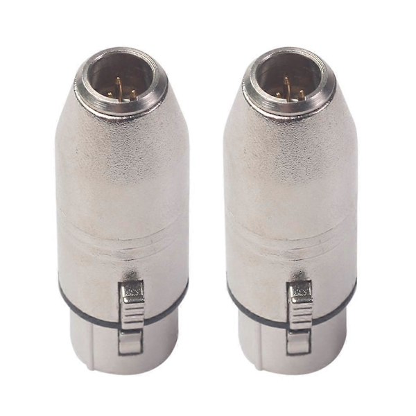 2-pak MINI XLR 3-polet Han til XLR 3-polet Hun stik 2.24x0.71x0.39in